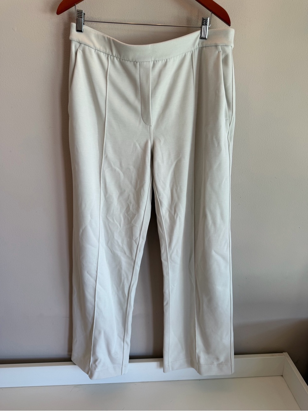Lululemon Smooth Fit Pull-On High-Rise Wide-Leg Pants Cream XL LW5GD3S